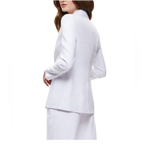 Alice + Olivia Macey Linen-Blend Blazer. Size 12. Matching pants also available. - Picture 3 of 9